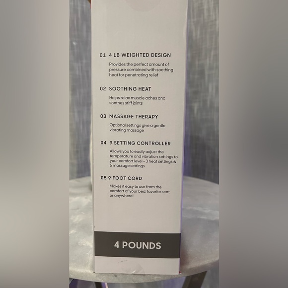 Sharper Image Calming Heat: Massaging Weighted Heating Pad. NIB - Picture 3 of 8